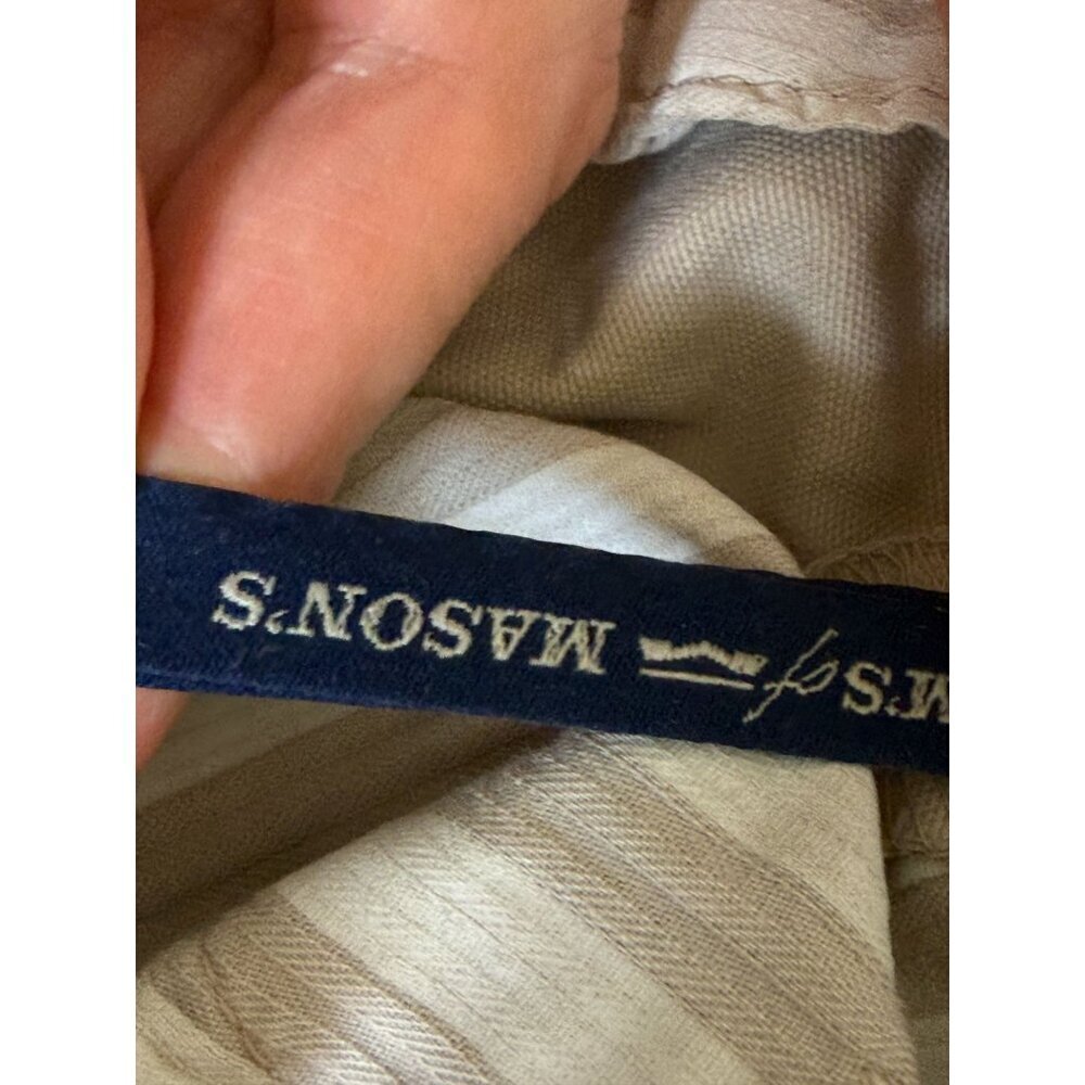 EM'S of Mason's Beige Cotton  Straight-Leg Pants Italy Casual Classic 34/40/33 - Picture 8 of 12
